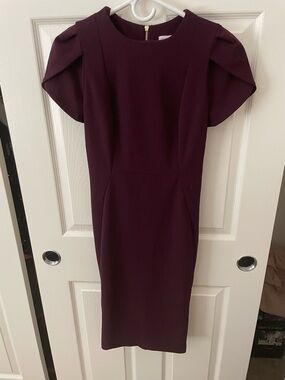 Calvin Klein Plum Midi Sheath Dress